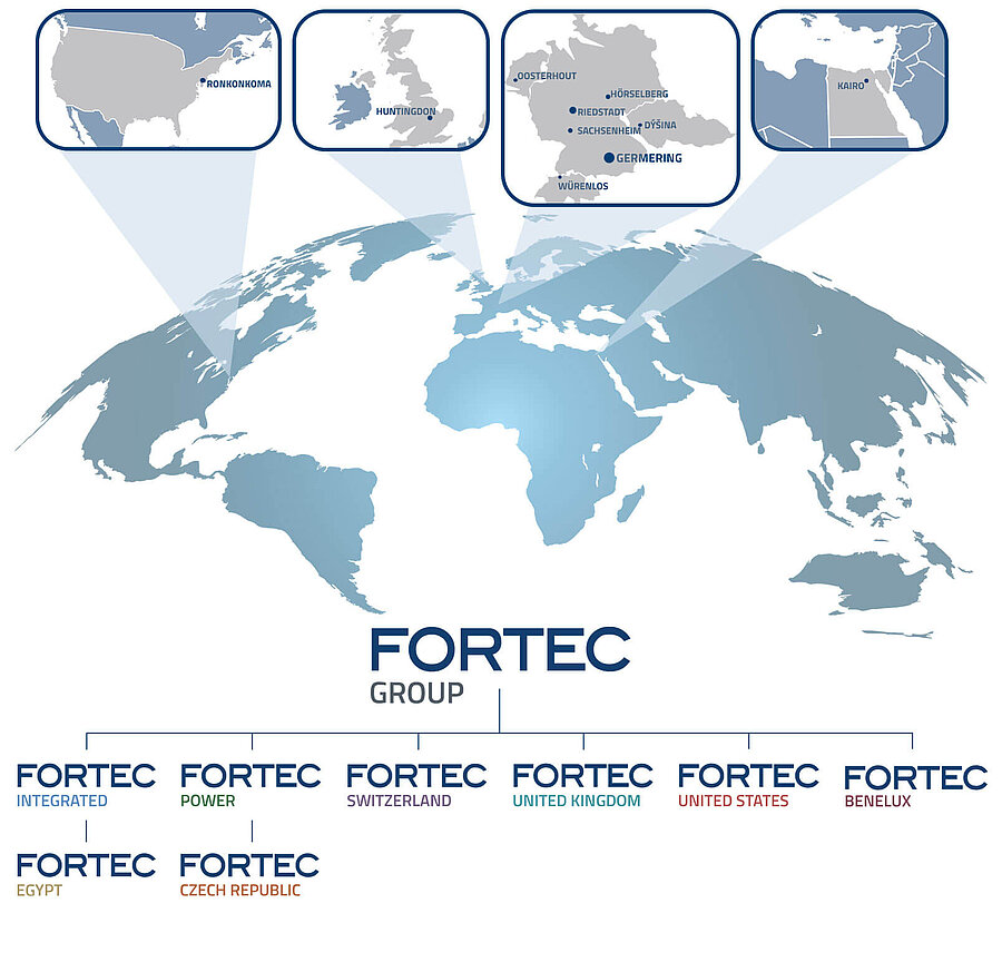FORTEC Standortkarte FORTEC Standortkarte