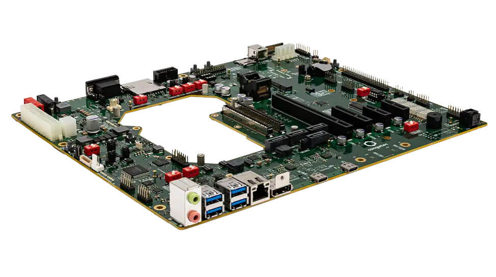 conga-TEVAL3 Evaluation Carrier Board Seitenansicht