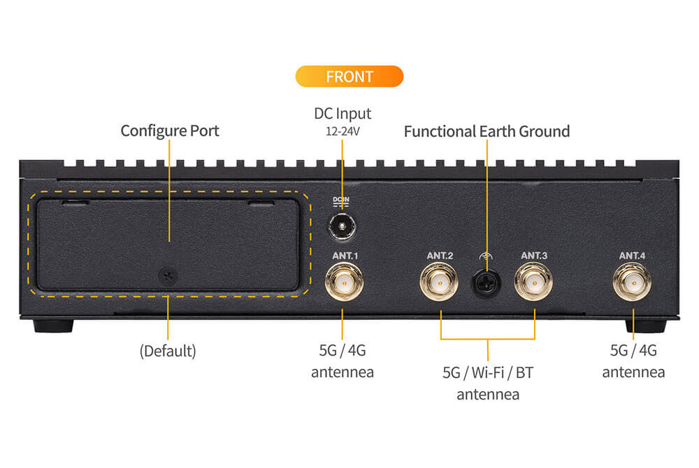 Tinker System 3N ASUS IoT Box PC Anschlüsse Vorderseite