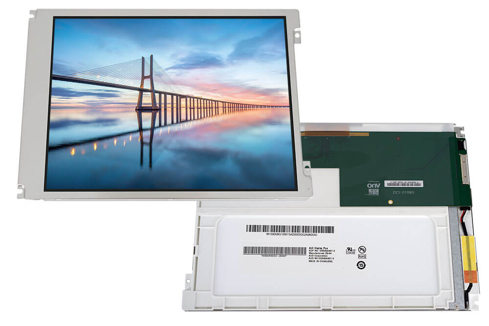 G084SAN01.0 AUO Display front and back view